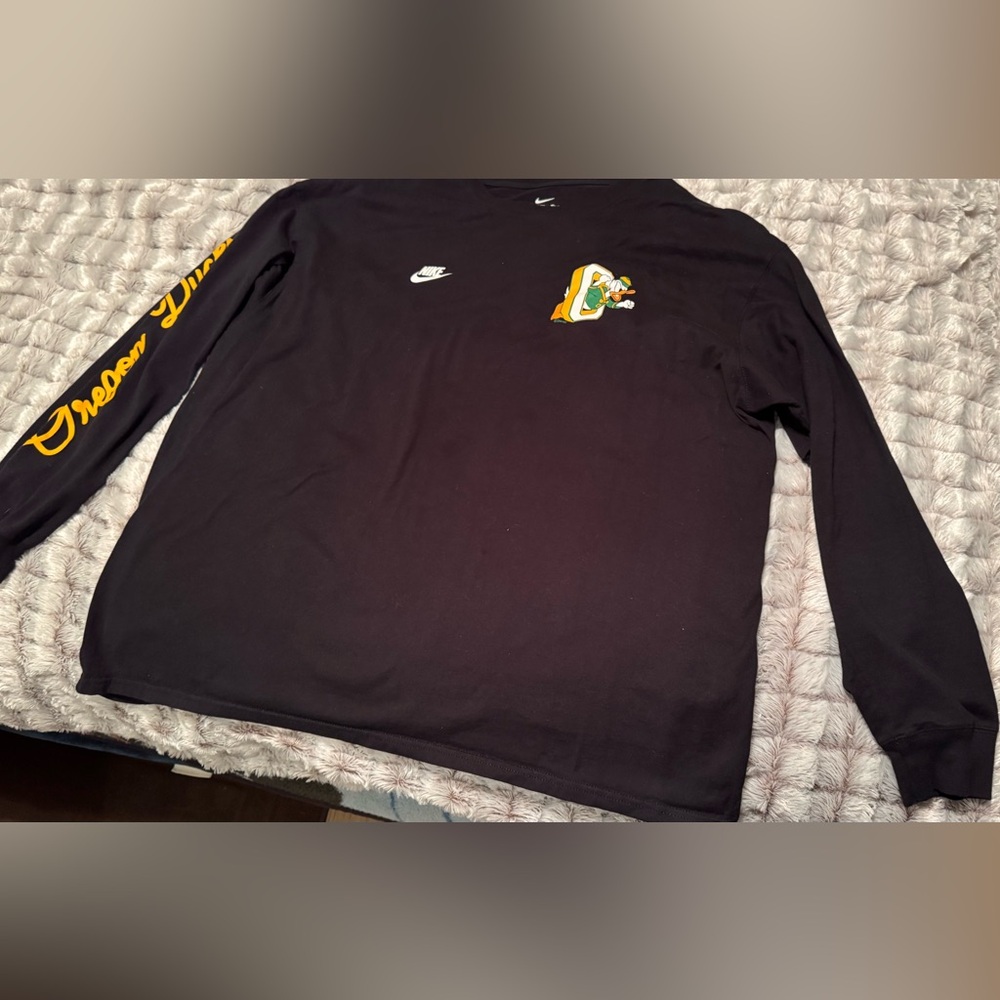 Oregon Ducks Nike Black Long Sleeve Shirt with Graphic